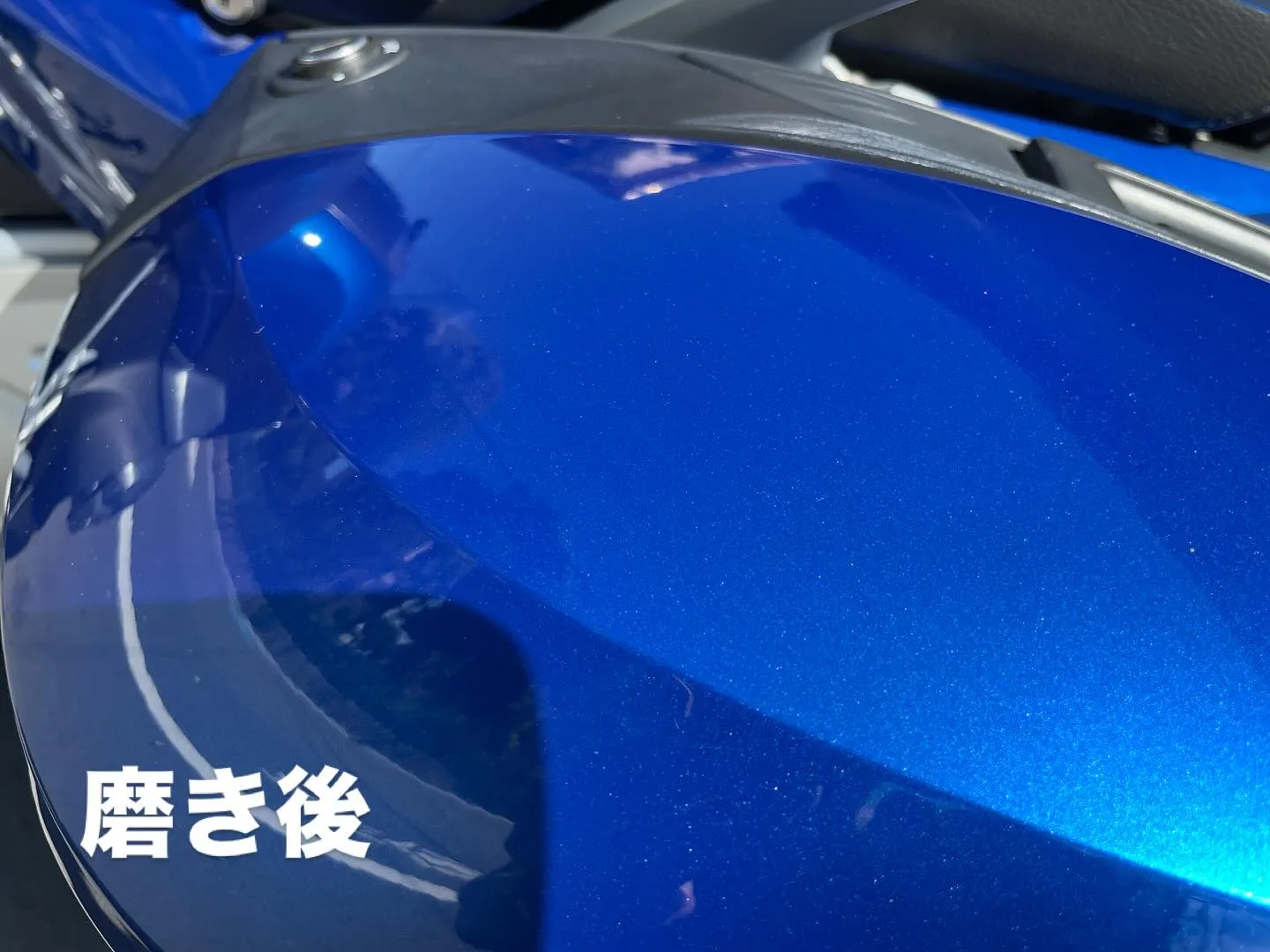 バイクのパニア磨きました❗️